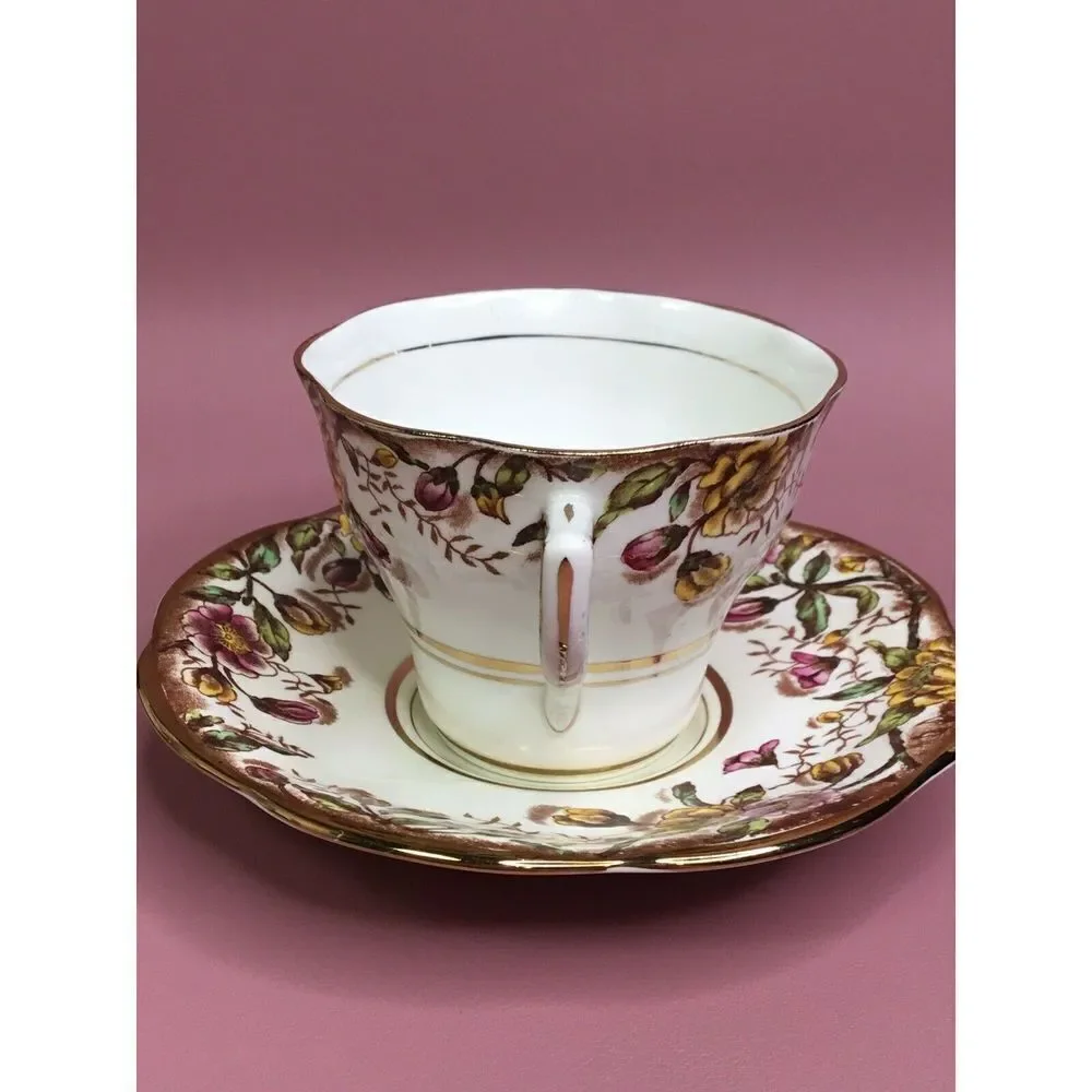 VINTAGE ROSINA DEMITASSE TEA COFFEE SET CUP & SAUCER SET ENGLAND FINE BONE CHINA